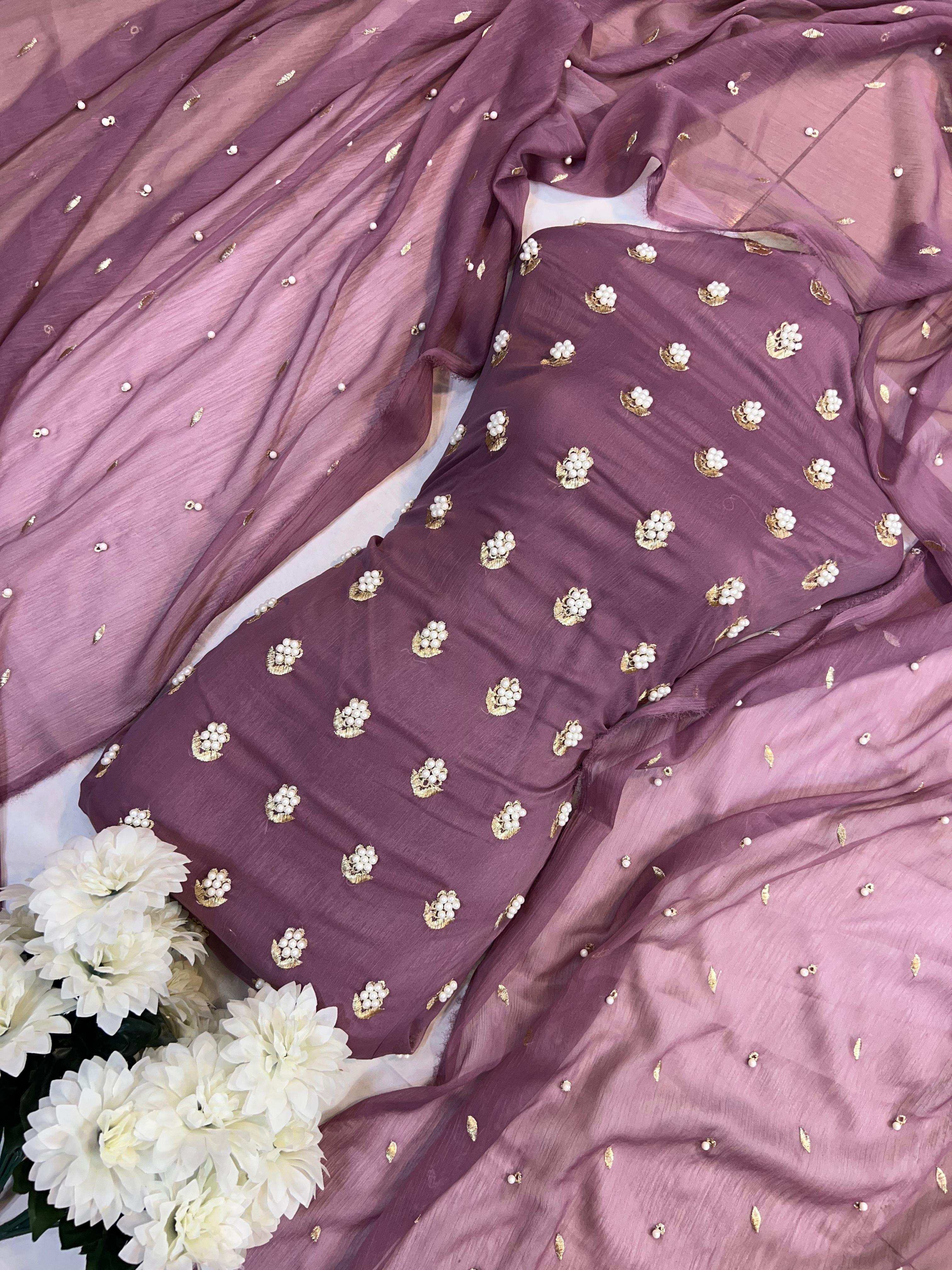 Premium 3-Piece Soft Chiffon Dress (LAILEK)