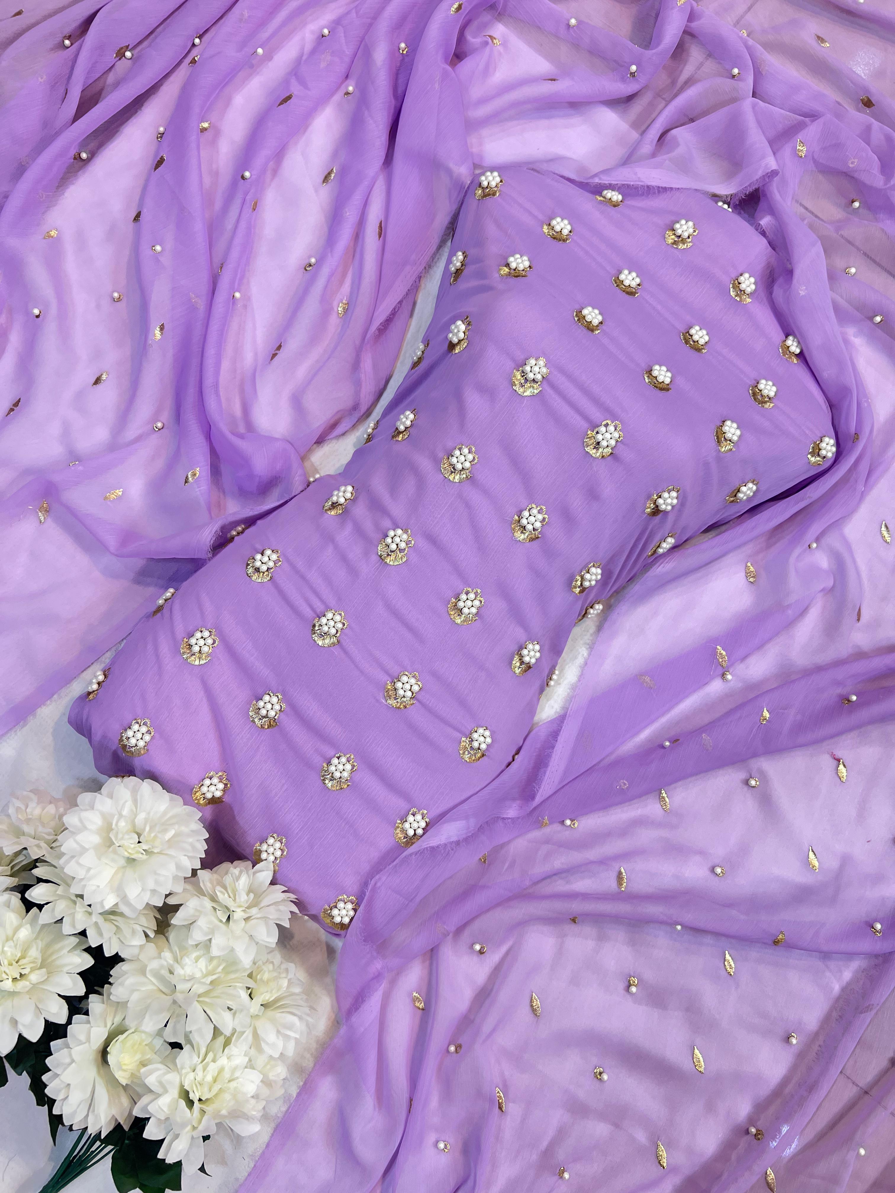 Premium 3-Piece Soft Chiffon Dress (KASNI)